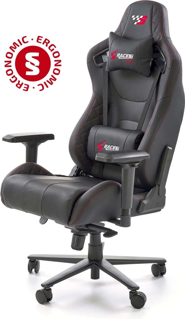 Czarny fotel gamingowy Chavez Halmar