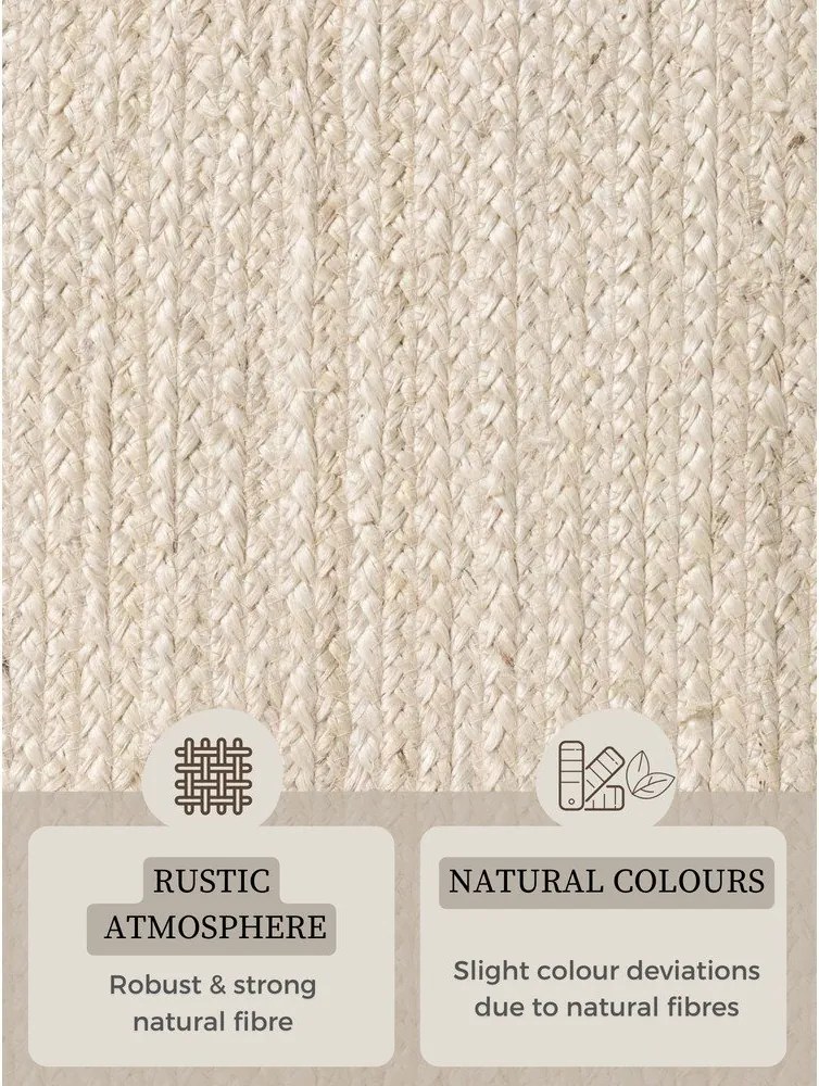 Dywan z juty dwustronny/tkany ręcznie w jasnym naturalnym kolorze 160x230 cm Braided – Hanse Home
