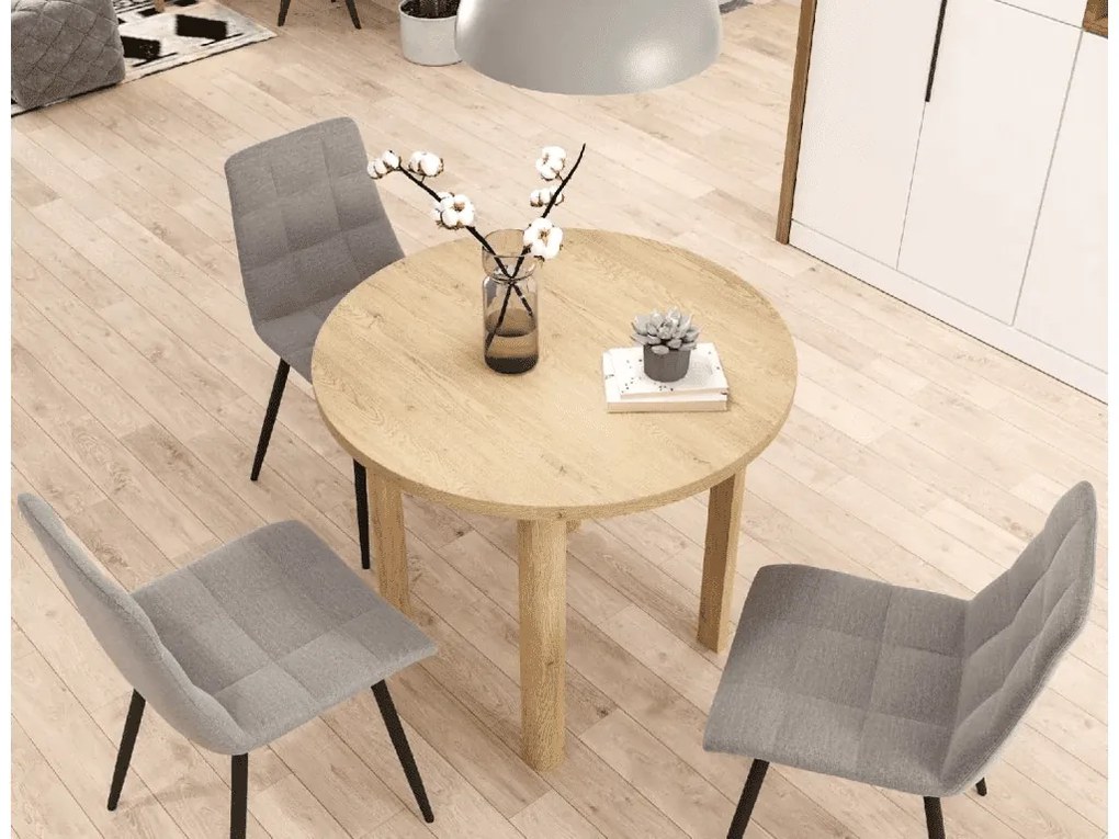 Okrągły stół jadalniany ADAM 80x80 cm, dekor dąb Cremona Torro