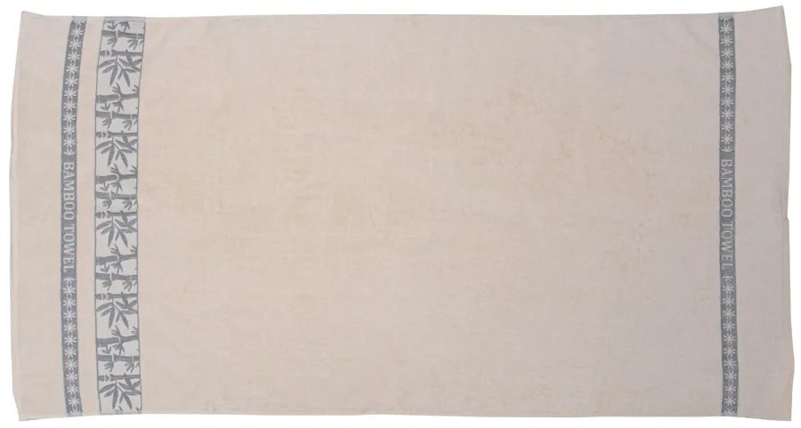 Bambusowy ręcznik BAMBOO 50x90 cm kremowy, 70% włókno bambusowe | 30% bawełna