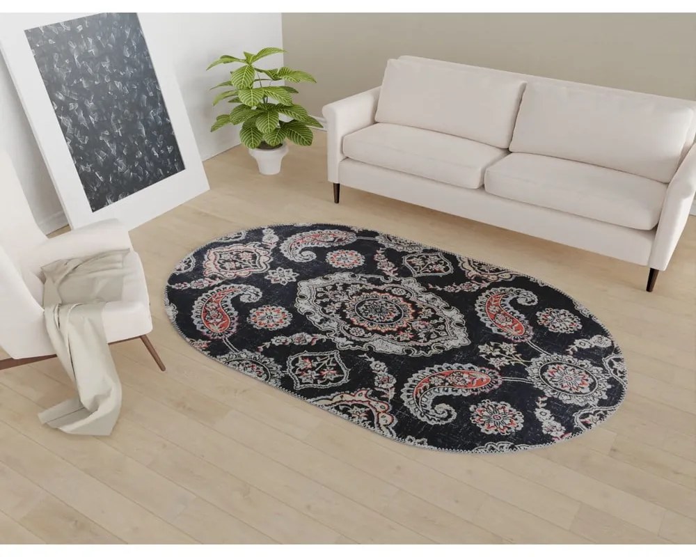 Czarny dywan odpowiedni do prania 160x230 cm – Vitaus