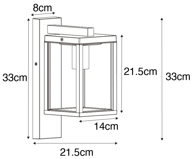 Inteligentny kinkiet zewnętrzny czarny IP44 z Wifi ST64 - Charlois