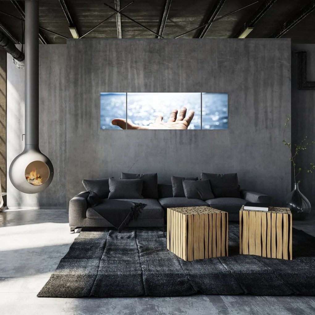 Obraz otwartej dłoni (170x50 cm)