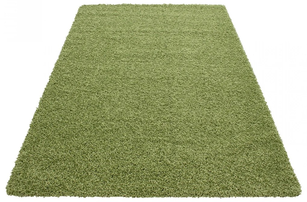 Dywan shaggy jednokolorowy zielony 160 cm x 230 cm