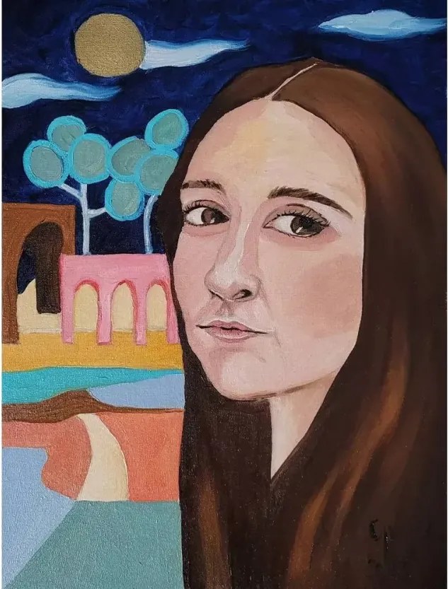 Obraz olejny "Mona Lisa na wakacjach"