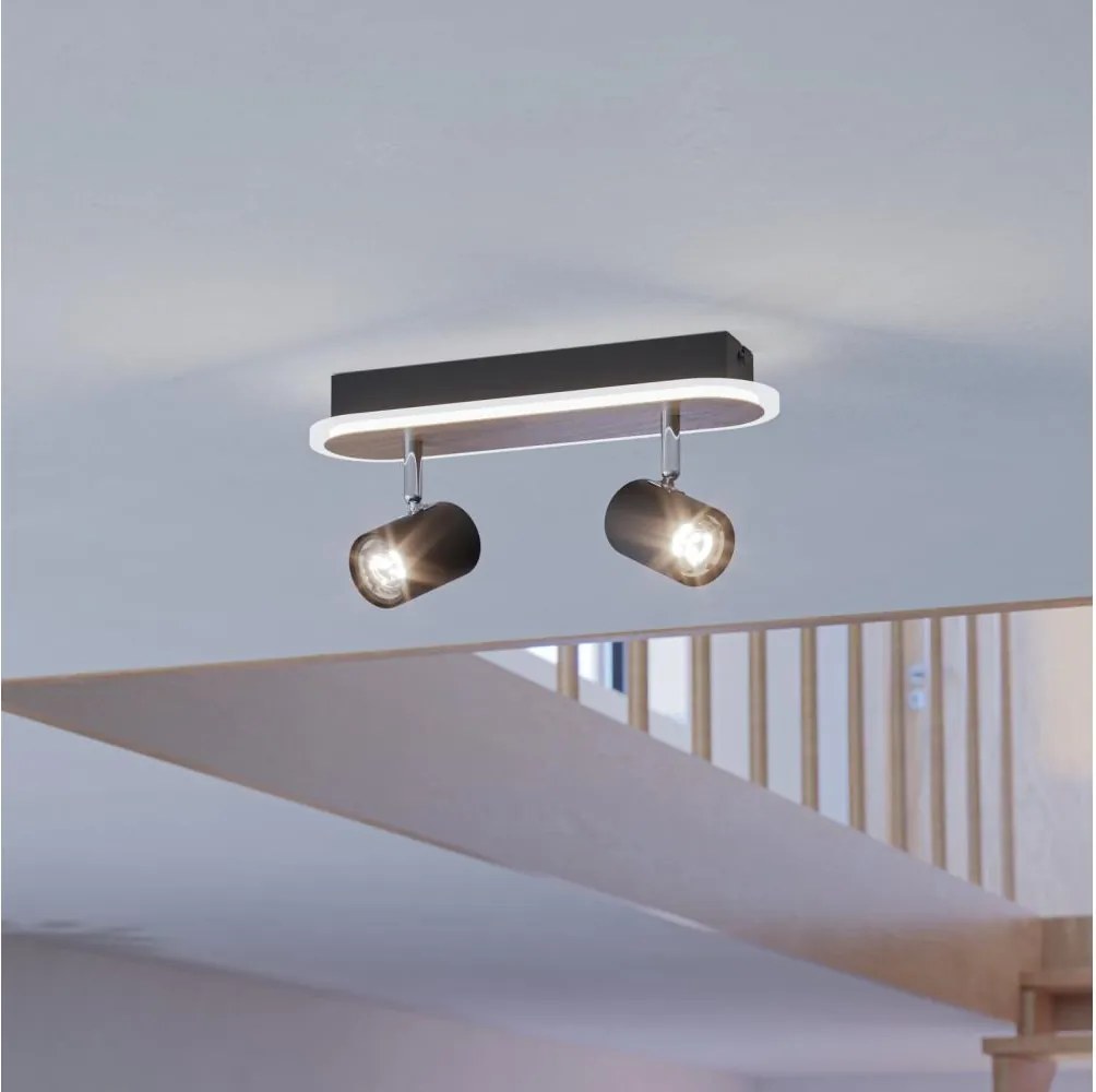 Eglo 901632 - Oprawa punktowa LED RIMBOCCHI LED/12W/230V brązowy/czarny