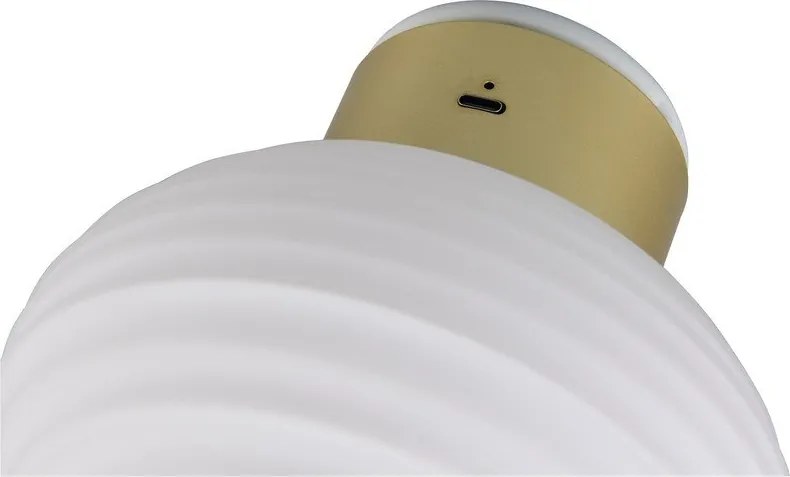 Biały szklany kinkiet LED na USB ø 15,5 cm Earl – Reality