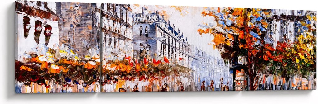 Obraz - Życie w mieście (170x50 cm)