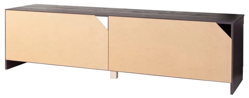 Brązowa szafka pod TV z litego drewna sosnowego 45x44 cm Cubrix – Støraa
