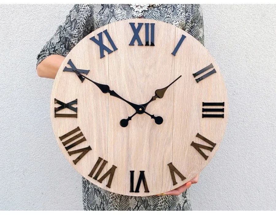 Zegar na ścianę nowoczesny efektowny okrągły cichy do kuchni salonu pokoju