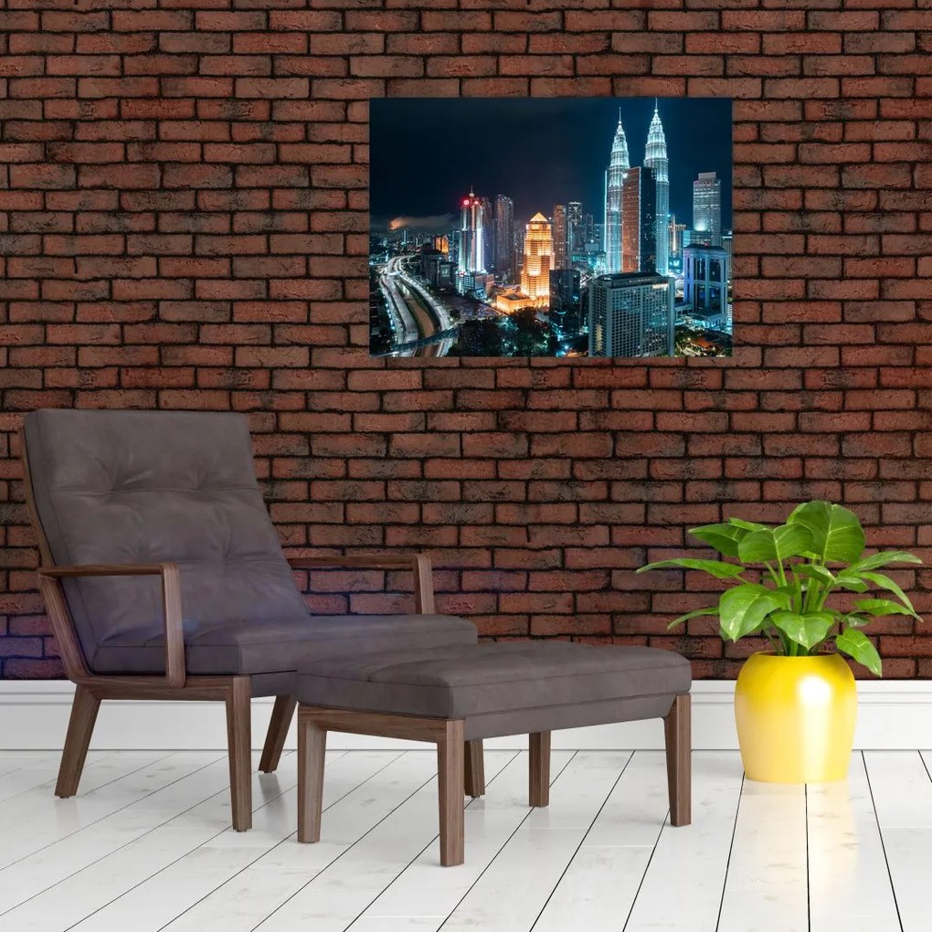 Obraz - Noc w Kuala Lumpur (70x50 cm)