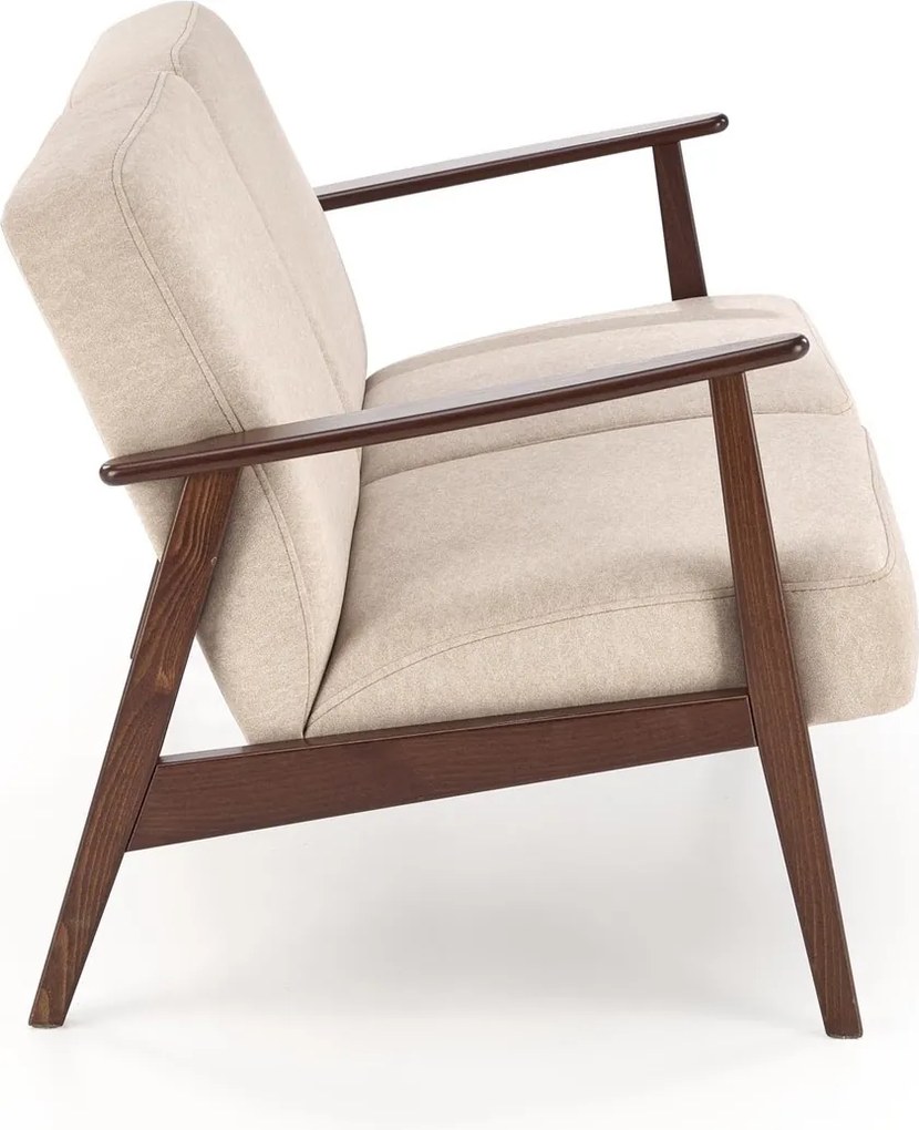 2-osobowa sofa do salonu z drewnianymi podłokietnikami Milano 2S Halmar
