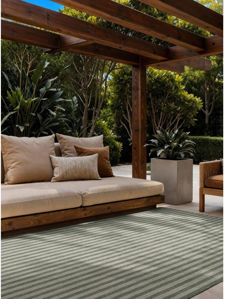 Zielony/kremowy dywan odpowiedni na zewnątrz 120x170 cm Haringey Linley – Ted Baker