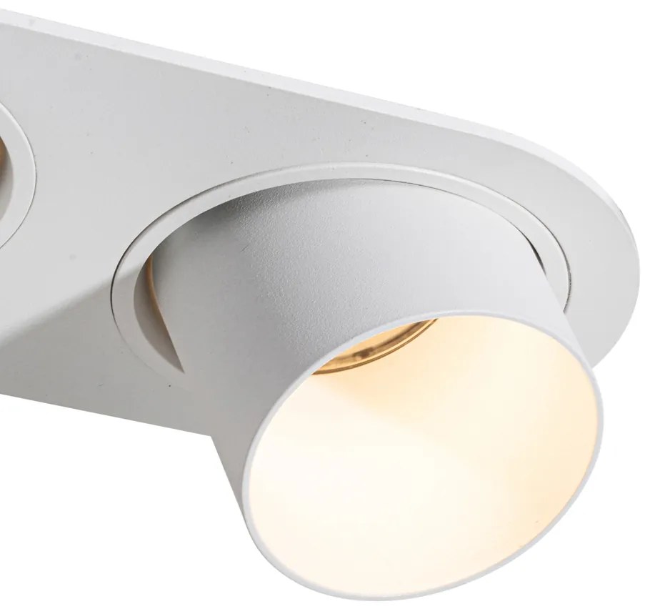 Set van 6 inbouwspots wit GU10 50mm 2-lichts - Installa Oswietlenie wewnetrzne