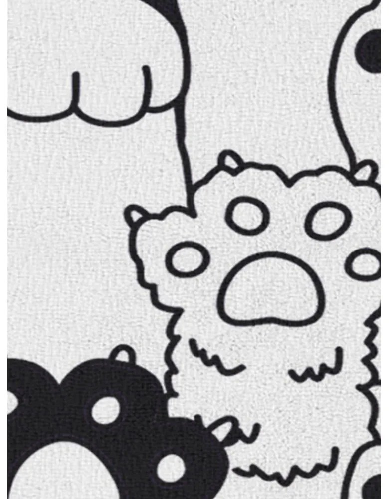 Czarno-biały dywan dziecięcy 80x140 cm Happy Paws – Oyo Concept