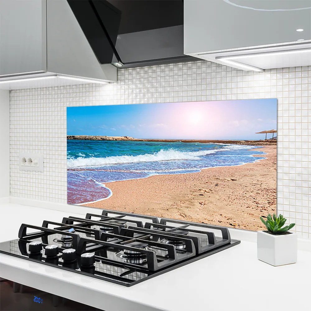 Panel Kuchenny Piaszczysty Brzeg Z Lazurową Wodą