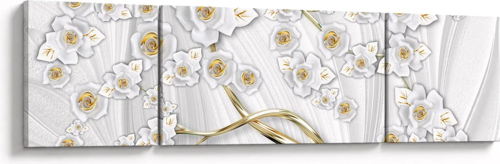 Obraz - Drzewo ze złotą ozdobą (170x50 cm)