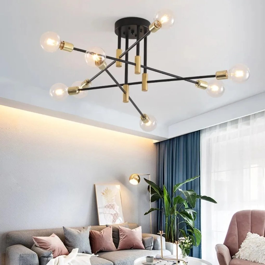 LAMPA SUFITOWA WISZĄCA APP733-8C Złota