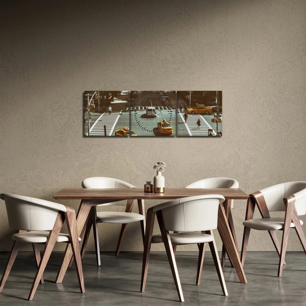 Obraz - New York (z zegarem) (90x30 cm)