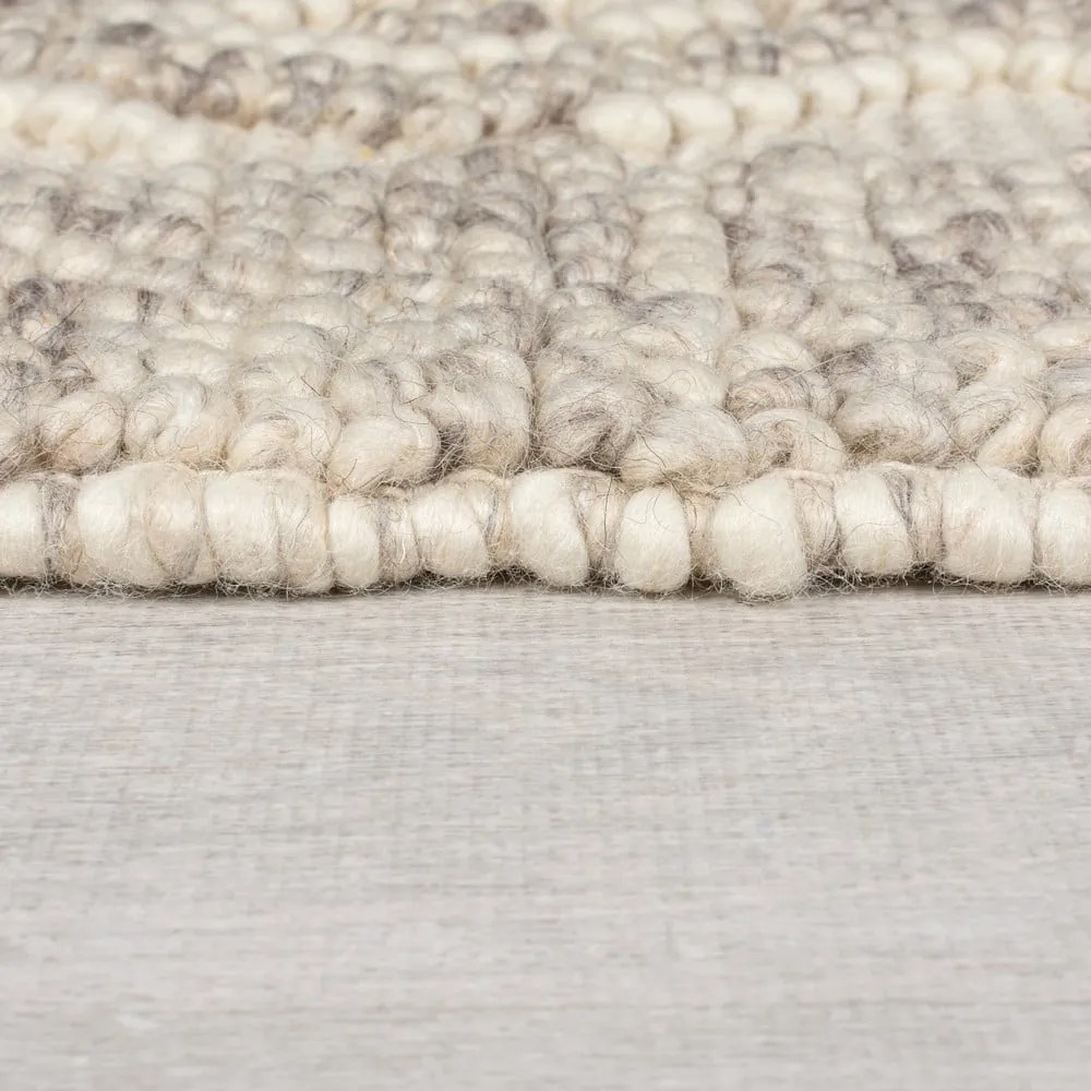 Szary dywan z mieszanki wełny tkany ręcznie 120x170 cm Minerals Diamond – Flair Rugs
