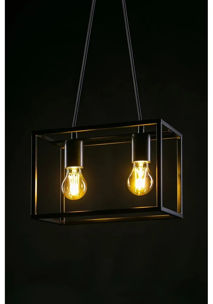Czarna lampa wisząca z metalowym kloszem Diu – GTV