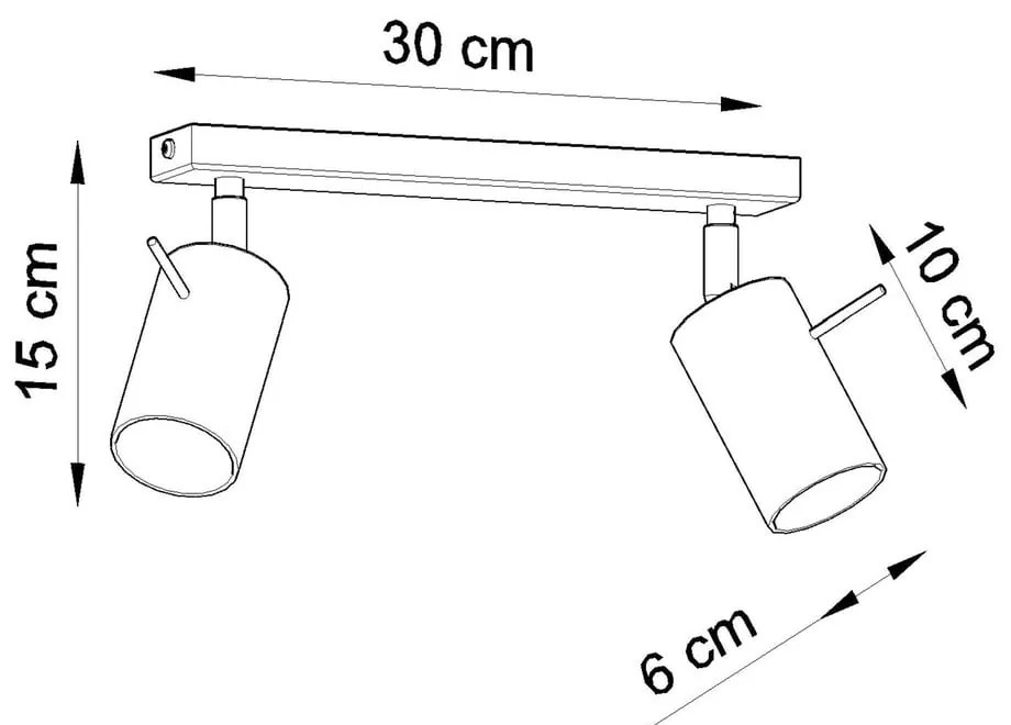 Biała lampa sufitowa Sollux Etna
