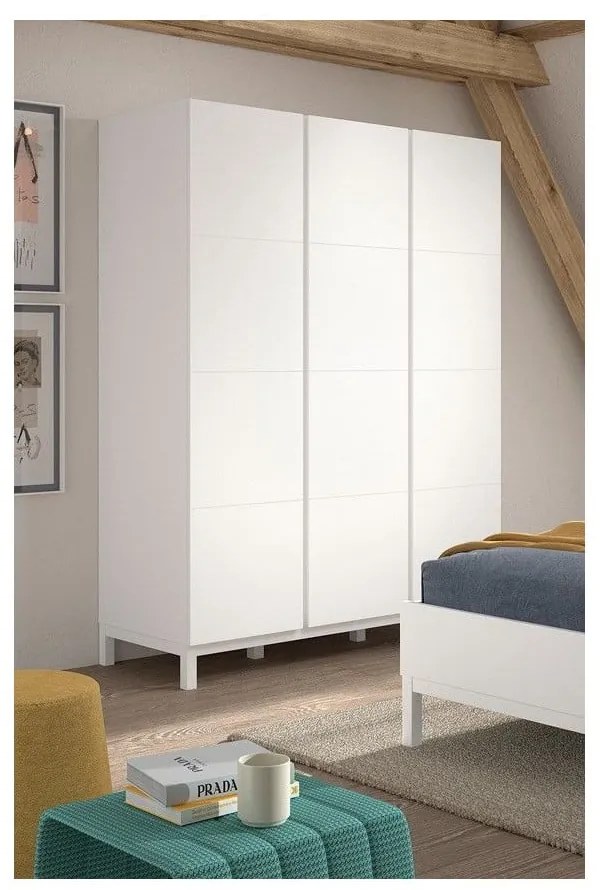 Biała szafa dziecięca 149x196x58 cm Eva – Vipack