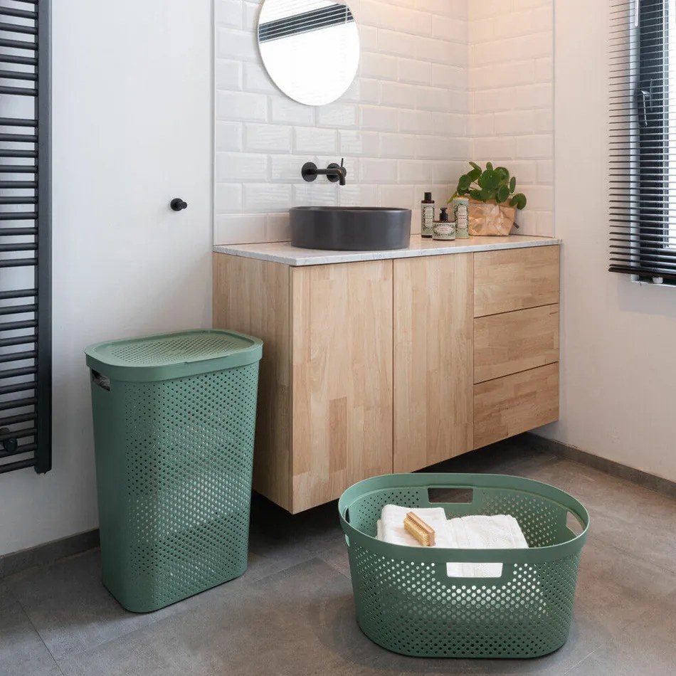 Curver Kosz na pranie Infinity 59 l, zielony