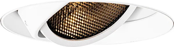 Nowoczesny reflektor wpuszczany biały GU10 AR111 okrągły bez krawędzi - Oneon Honey