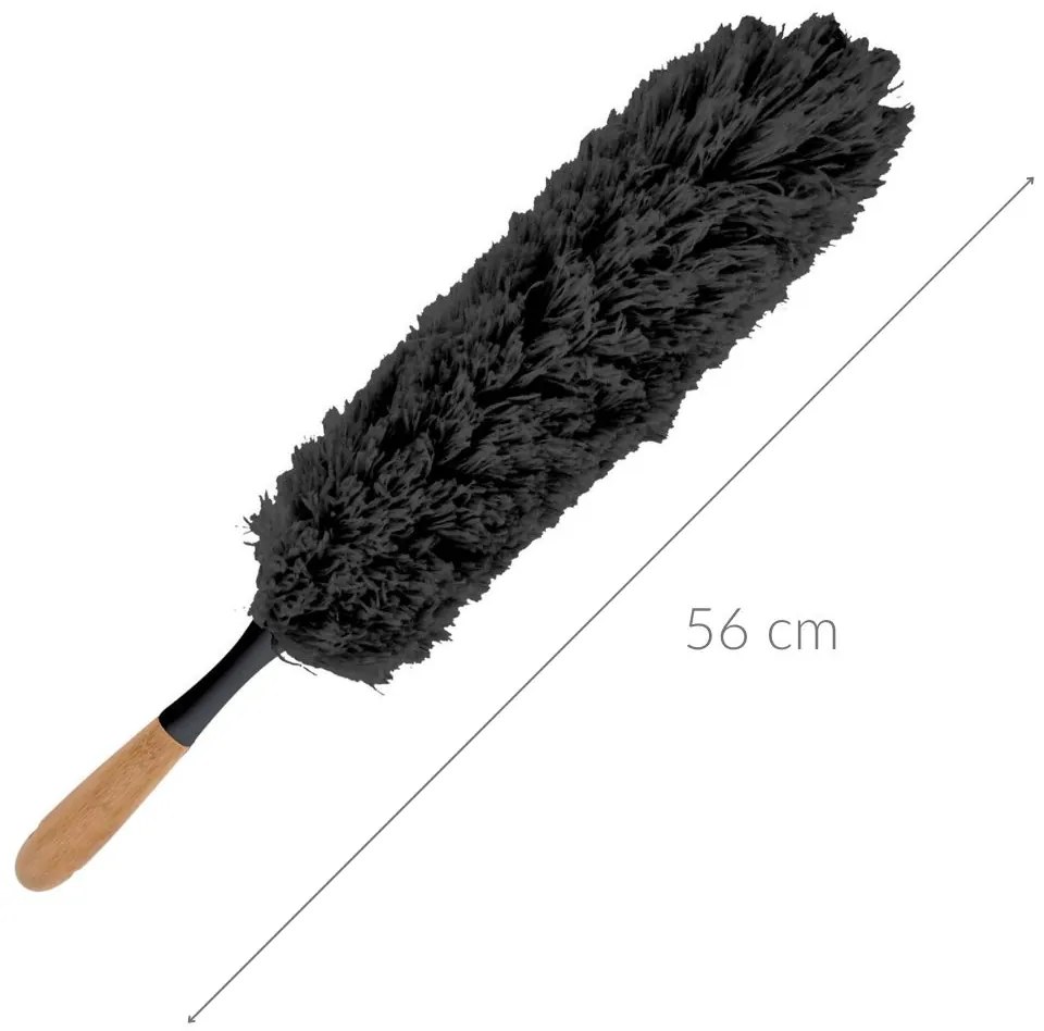 Miotełka do kurzu, 56 cm, z bambusowym uchwytem