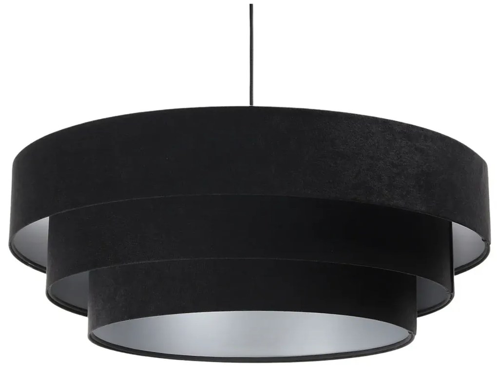 Czarno-srebrna potrójna lampa wisząca - 22X S438 R7-S13