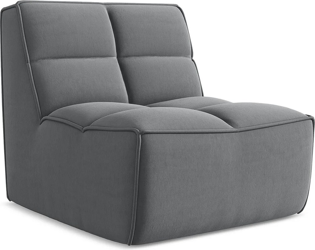 Moduł - z tkaniny welwetowej - stalowy - KALAI