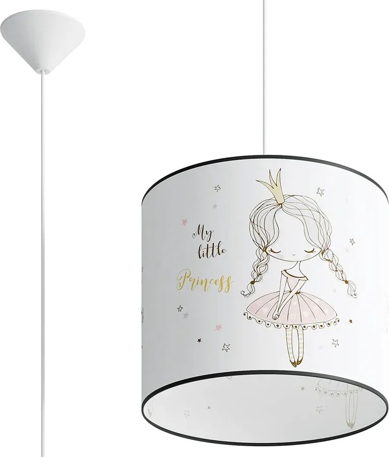 Lampa wisząca dla dziewczynki z motywem księżniczki - A582 D7-W00