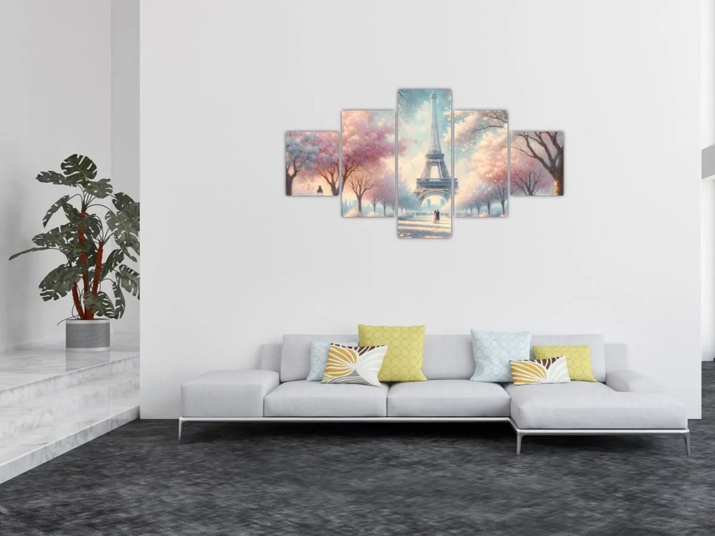 Obraz – Wiosna w Paryżu (125x70 cm)