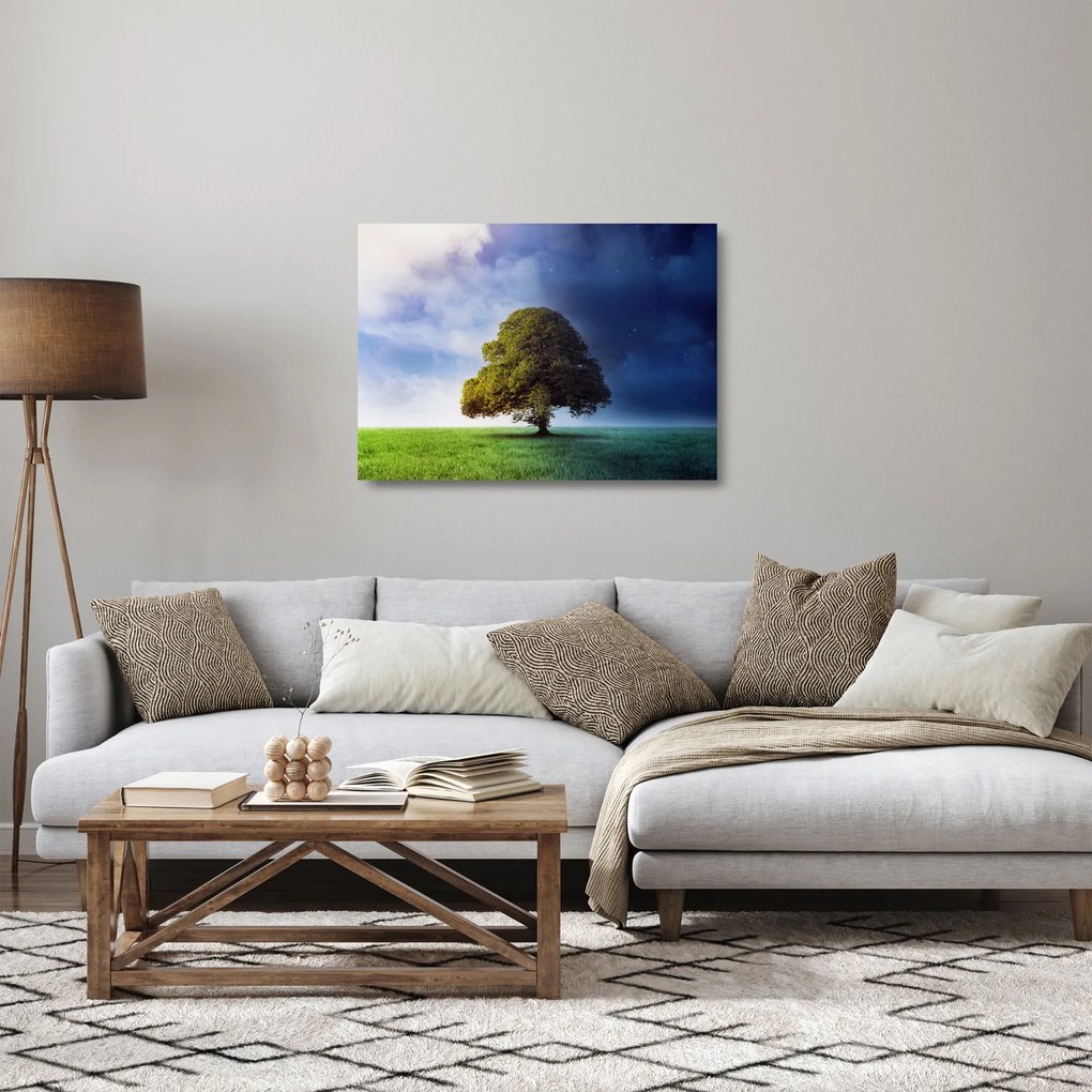Obraz na szkle - Dzień i noc (70x50 cm)