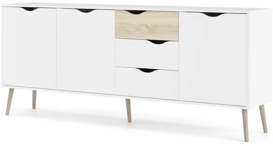 Biała komoda 196x82x39 cm Oslo – Tvilum