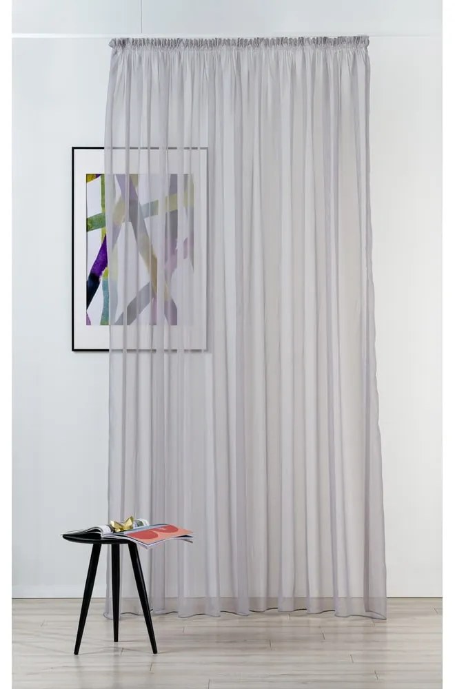 Szara firanka 140x245 cm Voile – Mendola Fabrics