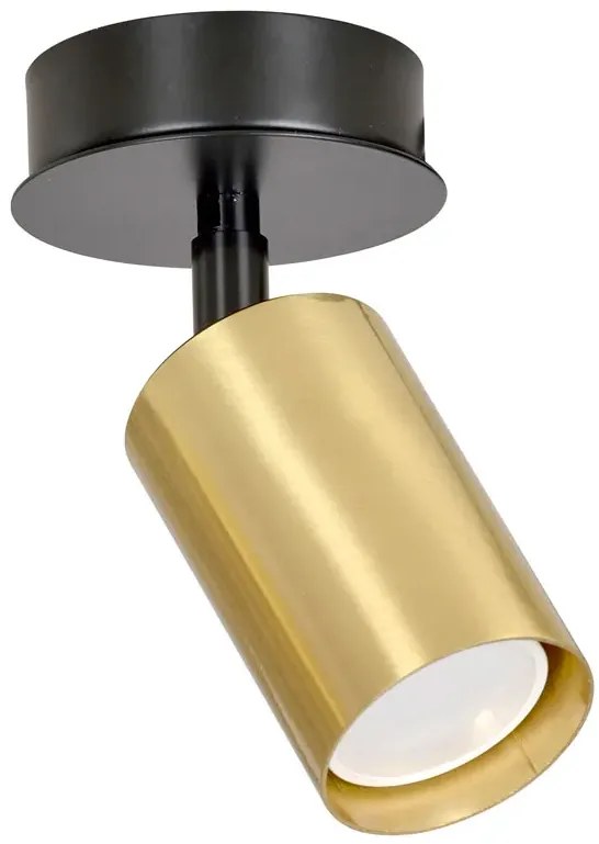 Czarno-złota pojedyncza lampa sufitowa - D082-Wersus