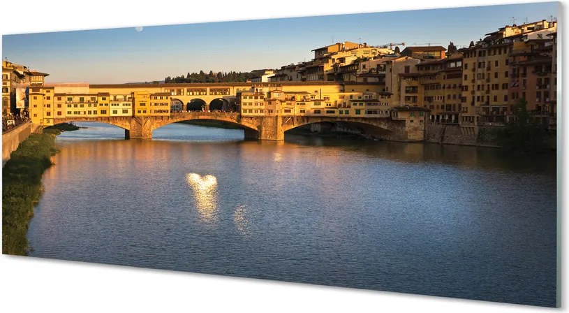 Panel szklany do Kuchni Wschód Słońca nad Mostami