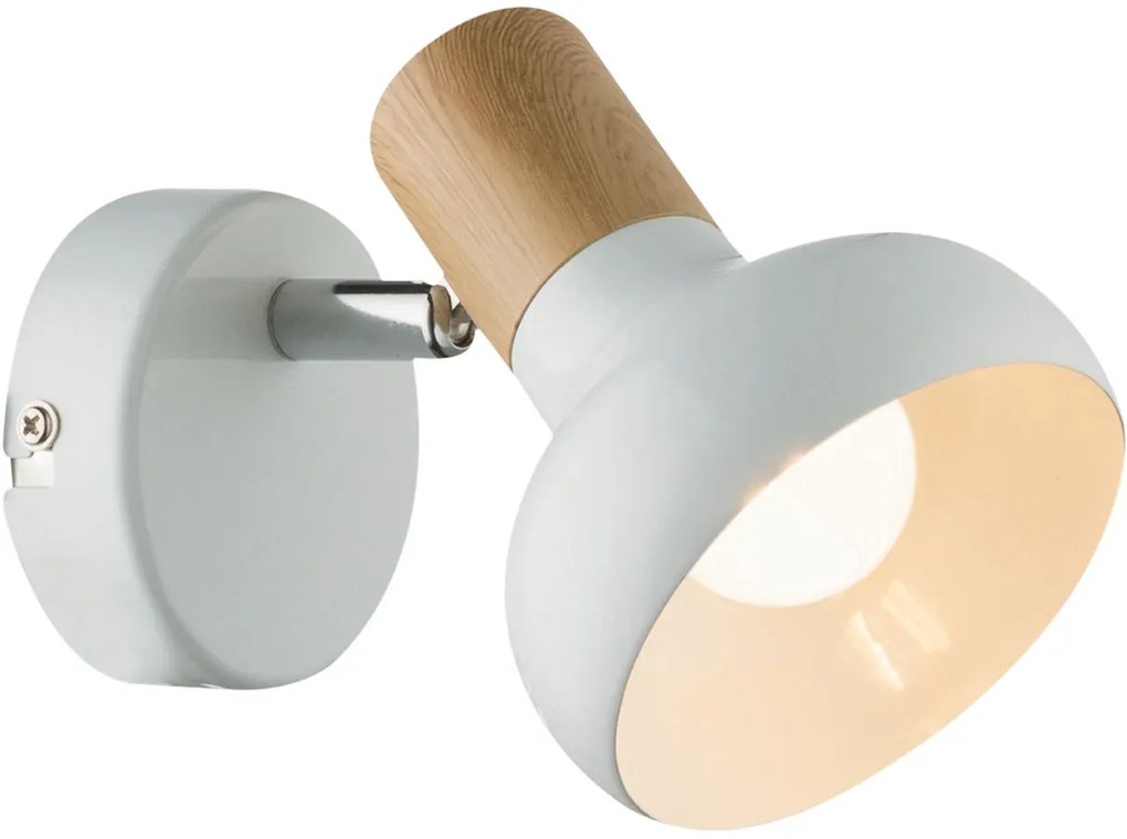 Biały metalowy kinkiet w stylu nowoczesnym - K095-Tufero