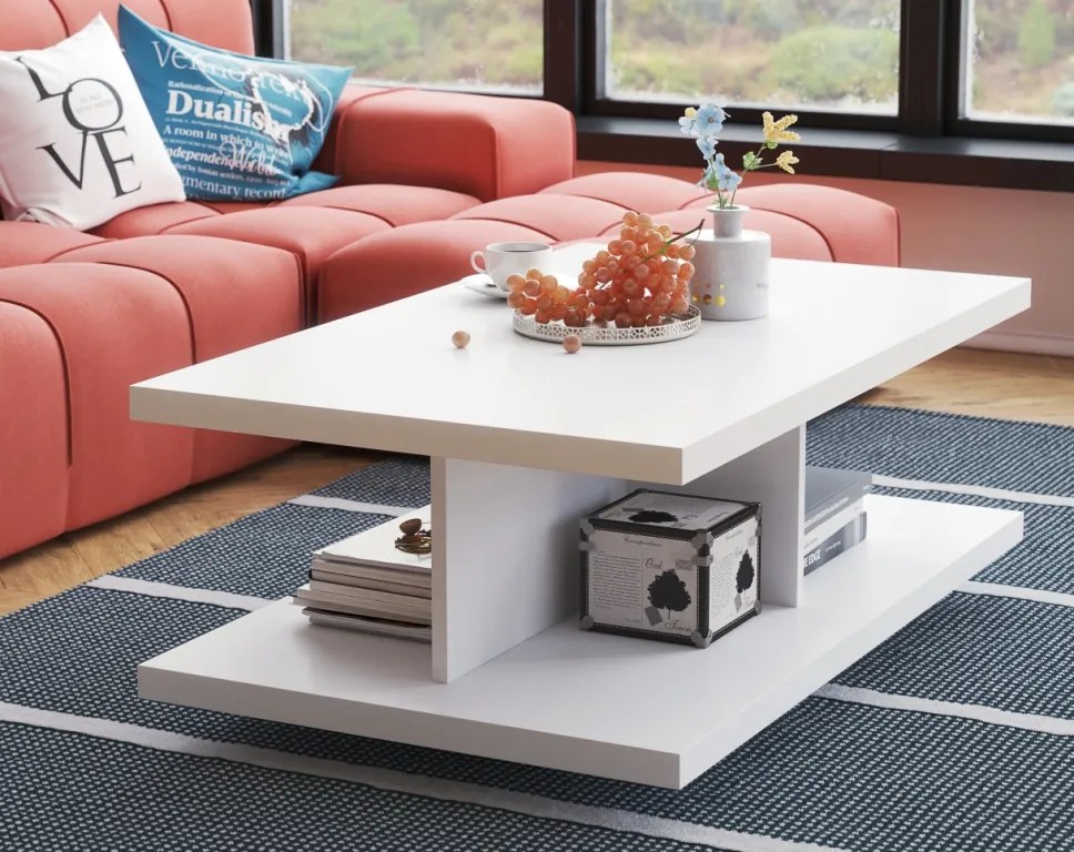 Stolik kawowy Grafi 100x60 biały mat