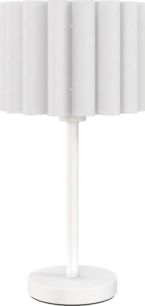 HOMCOM Lampa biurkowa w stylu retro, Lampa nocna, Plastikowy klosz, Przełącznik, Biała