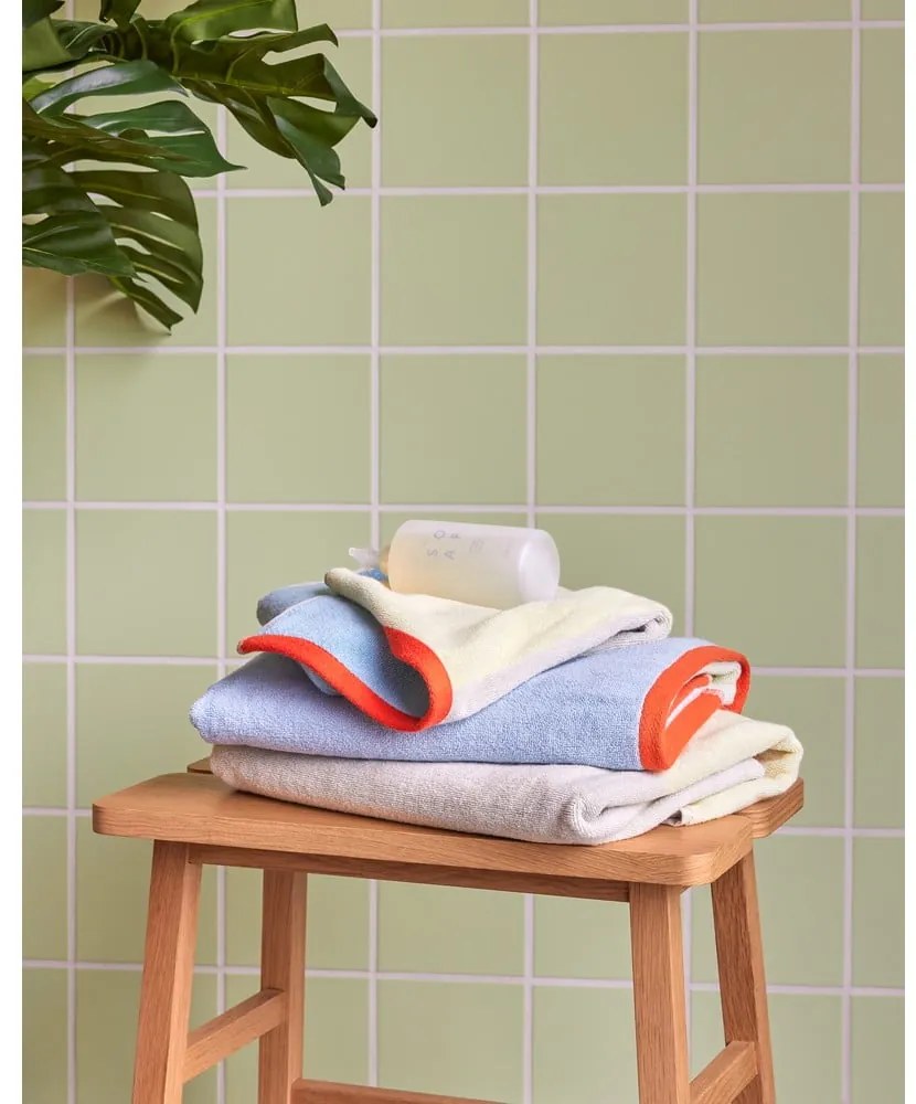 Brązowy bawełniany ręcznik frotte 50x100 cm Block – Hübsch