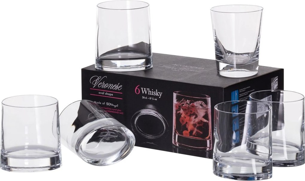 Szklanki do whisky Arieen 6 szt. 260ml