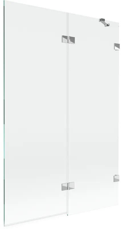 Mexen Lunar parawan nawannowy 2-skrzydłowy prawy 120 x 150 cm, transparent, chrom - 897-120-100-01-00-P