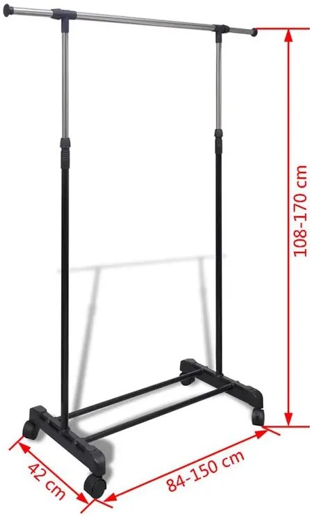 Regulowany Zestaw Wieszaków Na Kółkach D8-G91