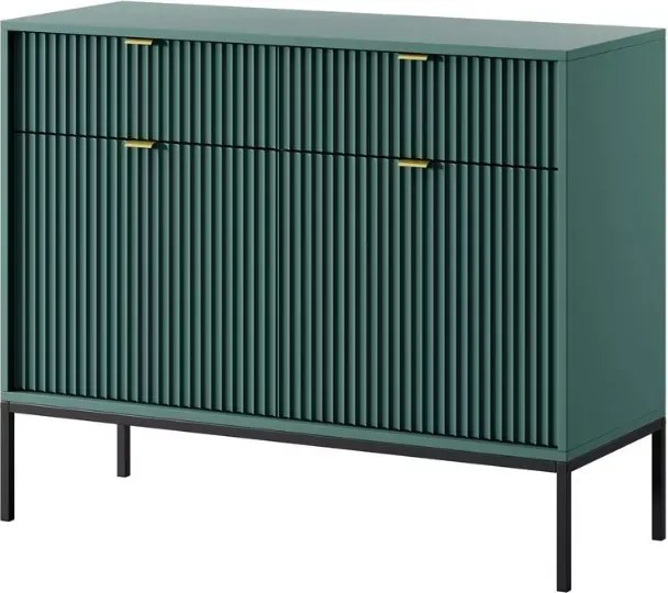 Cubero komoda 104 cm nowoczesna z szufladami i półkami