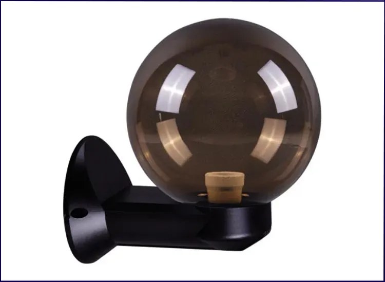 Czarna lampa zewnętrzna elewacyjna K2-S18