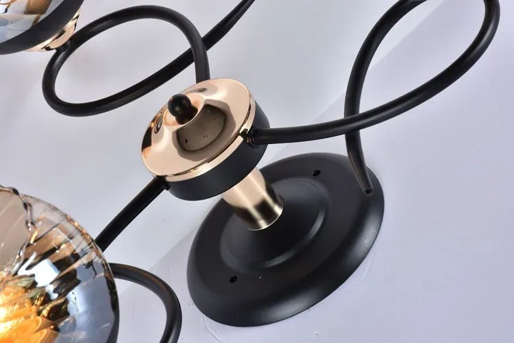 Czarno-złoty żyrandol w stylu glamour - EX755 P2-R71