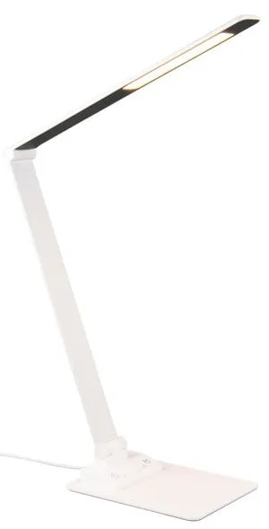 Biała lampa stołowa LED ze ściemniaczem (wys. 72 cm) Travis – Trio
